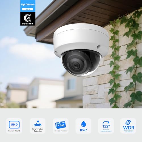 DS-2CD2183G2-I 4K 8MP AcuSense Vandal Fixed Dome POE IP Kamera Outdoor, 2,8 mm Weitwinkel, 3-Achsen, WDR, IP67, IK10