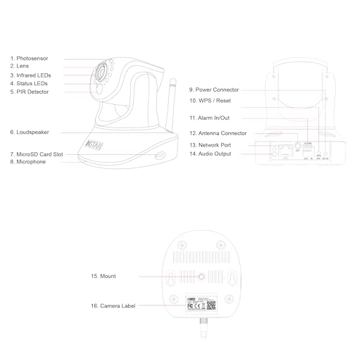 INSTAR IN-8415 2K+ schwarz - LAN/PoE/WLAN Überwachungskamera mit KI (AI) - steuerbare IP Kamera - WPA3-2,4 und 5Ghz WiFi - Verwendung im Innenbereich