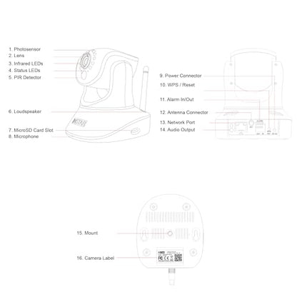 INSTAR IN-8415 2K+ schwarz - LAN/PoE/WLAN Überwachungskamera mit KI (AI) - steuerbare IP Kamera - WPA3-2,4 und 5Ghz WiFi - Verwendung im Innenbereich