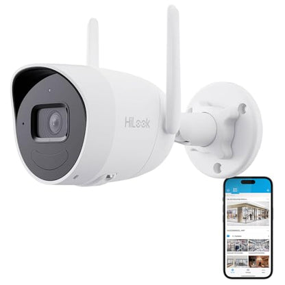 HiLook by HIKVISION Außenkamera WLAN, Smart-Kamera mit Bewegungsmelder, Outdoor, intelligente Erkennung, Nachtsicht, 2-Wege-Kommunikation
