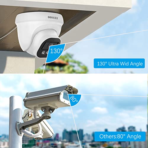 (4K/8.0 Megapixel & 130° Ultra Weitwinkel) mit Audio PoE Dome Outdoor Home Security Camera System, Wired Outdoor Überwachung IP Kameras All-in-One