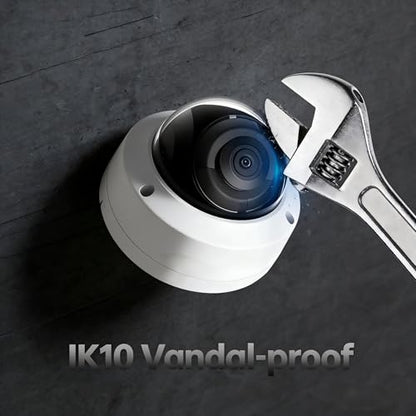 DS-2CD2183G2-I 4K 8MP AcuSense Vandal Fixed Dome POE IP Kamera Outdoor, 4mm Weitwinkel, 3-Achsen, WDR, IP67, IK10