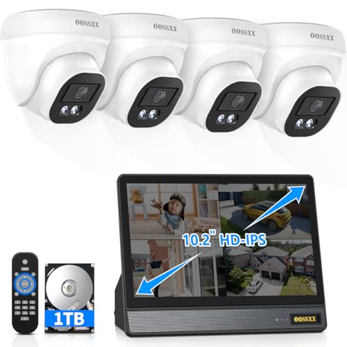 (4K/8.0 Megapixel & 130° Ultra Weitwinkel) mit Audio PoE Dome Outdoor Home Security Camera System, Wired Outdoor Überwachung IP Kameras All-in-One